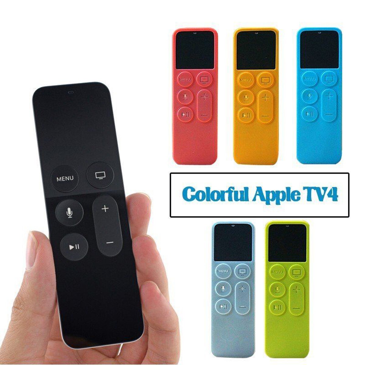 Siliconen schokbestendig duurzaam zacht hoesje stofdicht waterdicht beschermhoes rechthoekig hoesje voor apple  tv 4k afstandsbediening