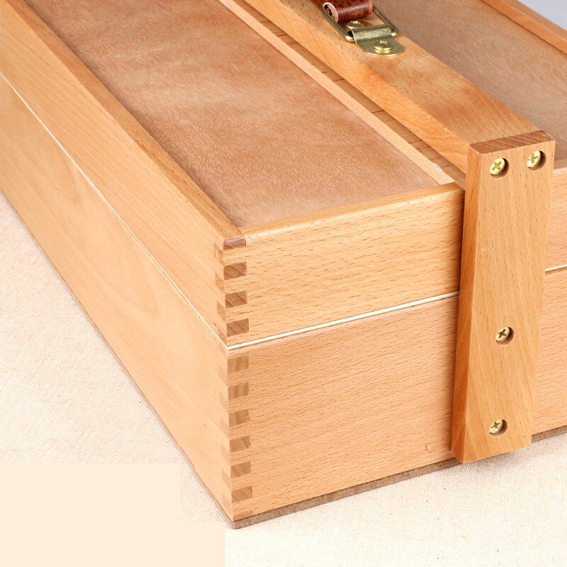 Multifunctionele Hout Sketchbox Schildersezel, Verf Palet, Draagbare Beukenhout Sketchbox Kunstenaar Desktop Case Voor Kunst Levert