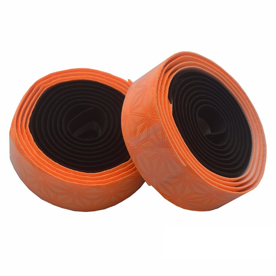 Road Bike Handlebar Tapes Bicycle Bar Tape Wrapping Belt Anti-Slip Cycling Handle Grips Wraps Dead Fly Bicycle Strap: Black Orange