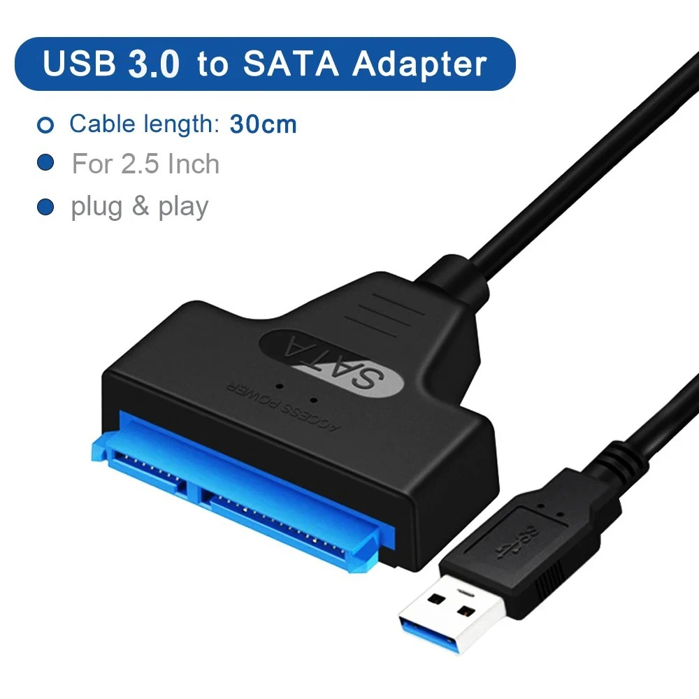 USB naar SATA Adapter Converter Kabel USB 3.0 2.0 naar SATA Converter voor 2,5 Inch SSD HDD Harde Schijf Externe adaptador Accessoires: WIT