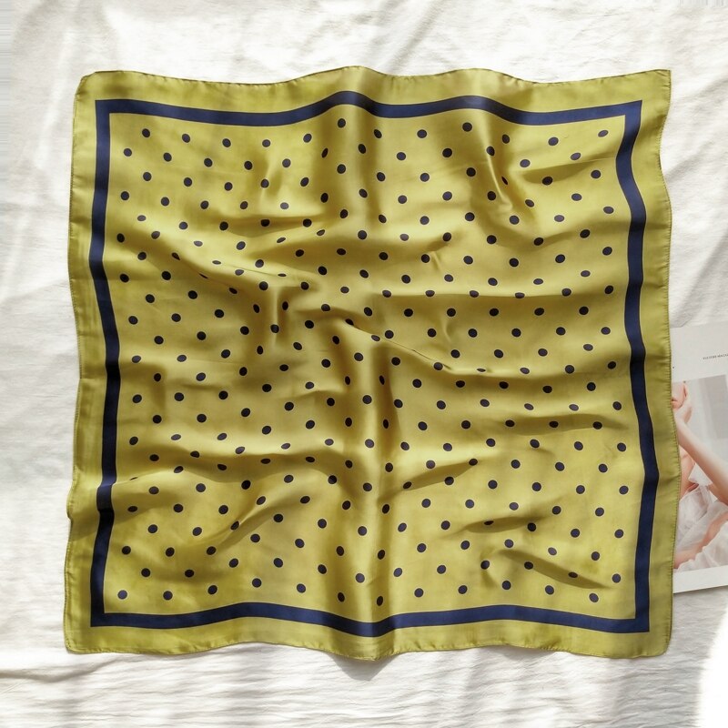 70 * 70ins Lente Zomer Sjaal Kleine Vierkante Sjaal Vrouwelijke Koreaanse Artistieke Decoratieve Polka Dot Vrouwen Halsdoek Sjaal: 6