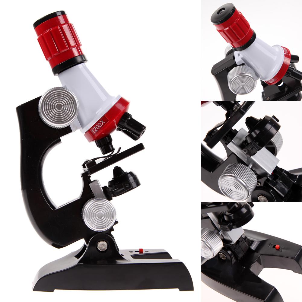Microscoop Kit Science Lab Led 100-1200X Biologische Microscoop Thuis Educatieve Speelgoed Voor Kids Optische Instrumenten