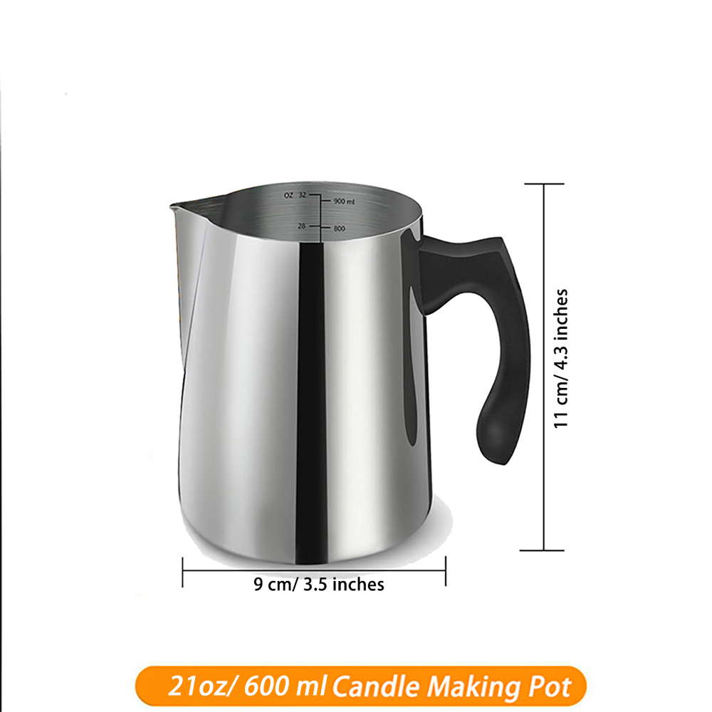 Candle Making Starter Kit Supplies Including Candle Make Pouring Pot Sticker Candle Wick Holder DIY Craft Tools for Adults: DARK GRAY