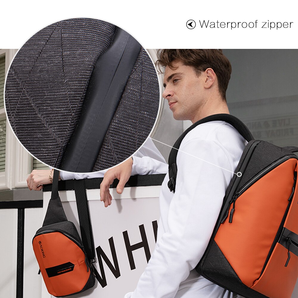 Anti-diefstal tas voor mannen, verstelbare schoudertas, multifunctionele anti-diefstal schoudertas voor mannen, verstelbaar anti-diefstal harnas, dubbele schouderzak, PU lederen onderarm riem