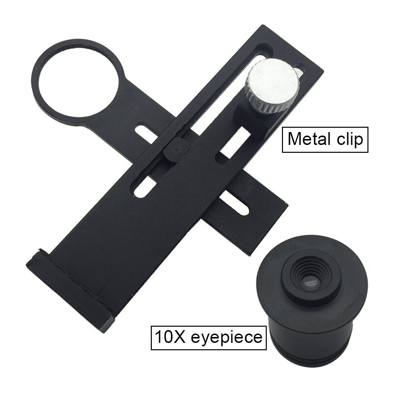 Adaptateur universel de support pour téléphone portable avec pince de téléphone oculaire 10X se connecter avec un Microscope stéréo