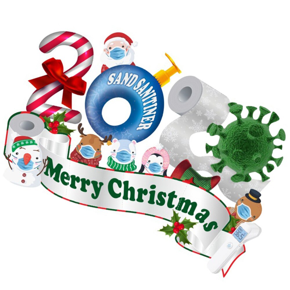 1pc kerst etalage stickers raamstickers decoratie sticker voor decoratie feest: Kleurrijk