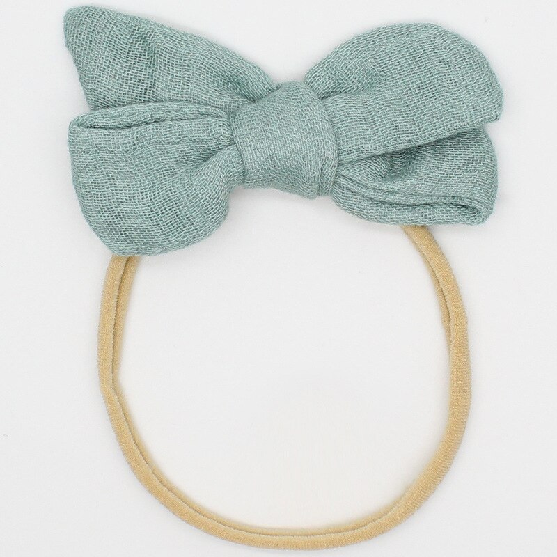 Baby Girl Headbands Newborn Headband Baby Headbands Nylon Infant Baby Bows Baby Girl Hair Accessories: Blackish Green