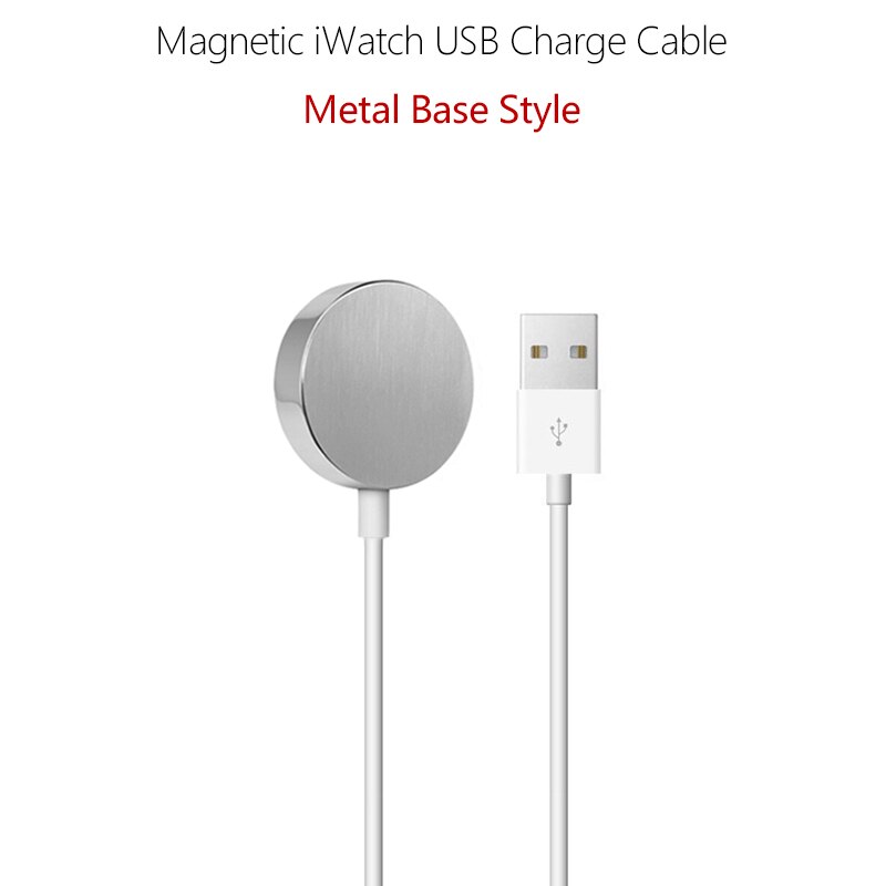 Przenośny QI inteligentny zegarek USB ładowarka kabel magnetyczny bezprzewodowy stacja dokująca robić jabłko IWatch seria 7 6 5 4 3 2 SE Applewatch sznur: Metal Watch Charge