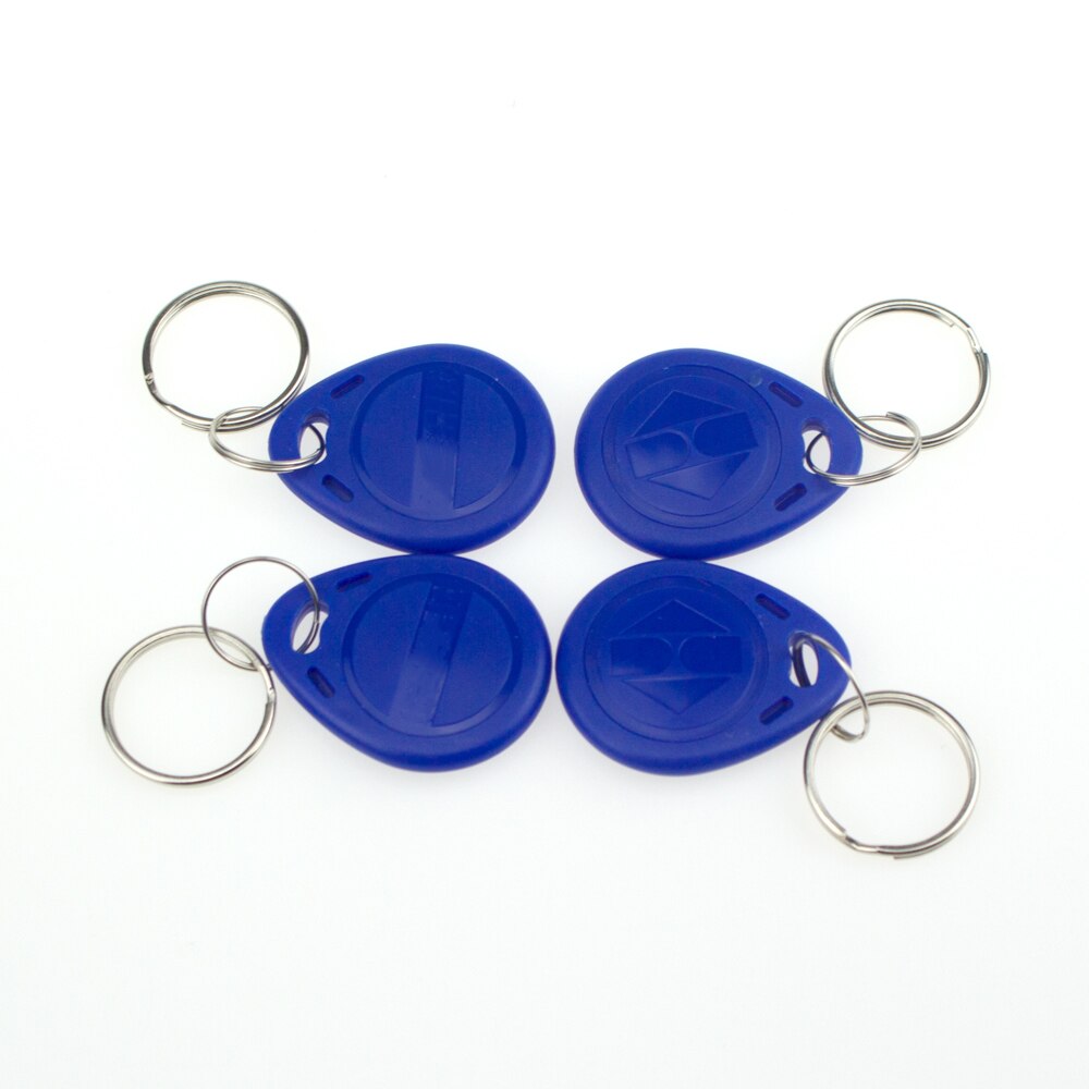 125 KHz RFID Beschrijfbare Keyfobs EM4305/T5577 Lezen en Schrijven Key Card Gekopieerd Toegangscontrole Systeem Metalen Sleutelhangers Kleine blauw Token