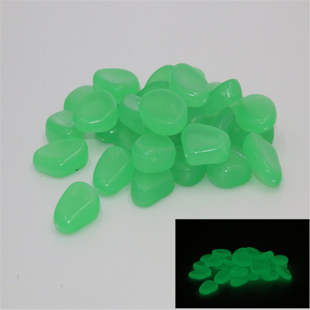 Sale200 Stuks Tuin Decoratie Glow In The Dark Lichtgevende Pebbles Stones Wedding Ondersteuning 0.5: Green  