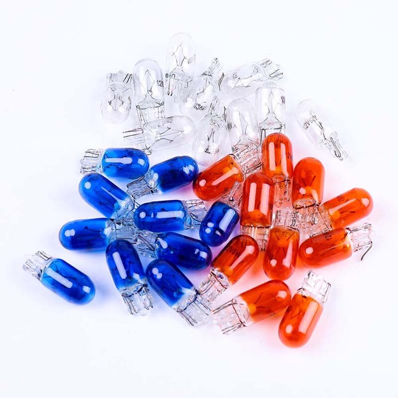 10 stk bil halogen  w5w 194 158 kiler 12v 5w auto lampe varme pærer instrument lys leselys klaring lampe галогенная лампа