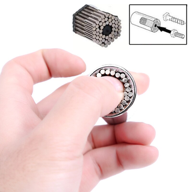 Jewii 2Piece/Set Universal Socket Wrench 7-19mm Adjustable Torque Ratchet Socket Wrench Set Spanner Multi-Function Hand Tool Set