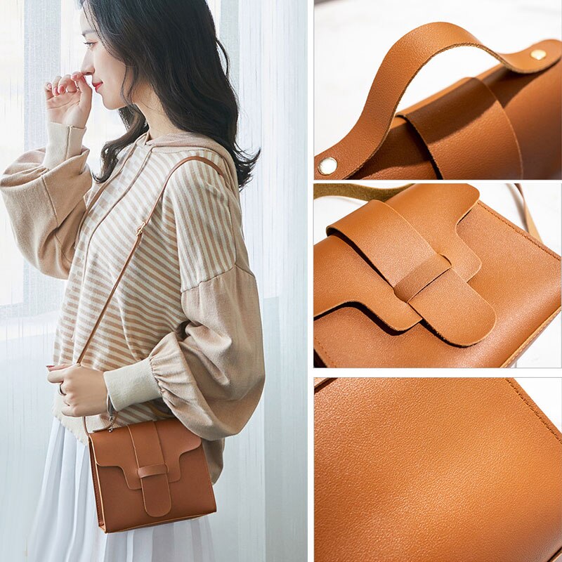 Novo 1 pçs feminino senhora menina ombro crossbody saco de couro do plutônio para o telefone móvel compras sci88