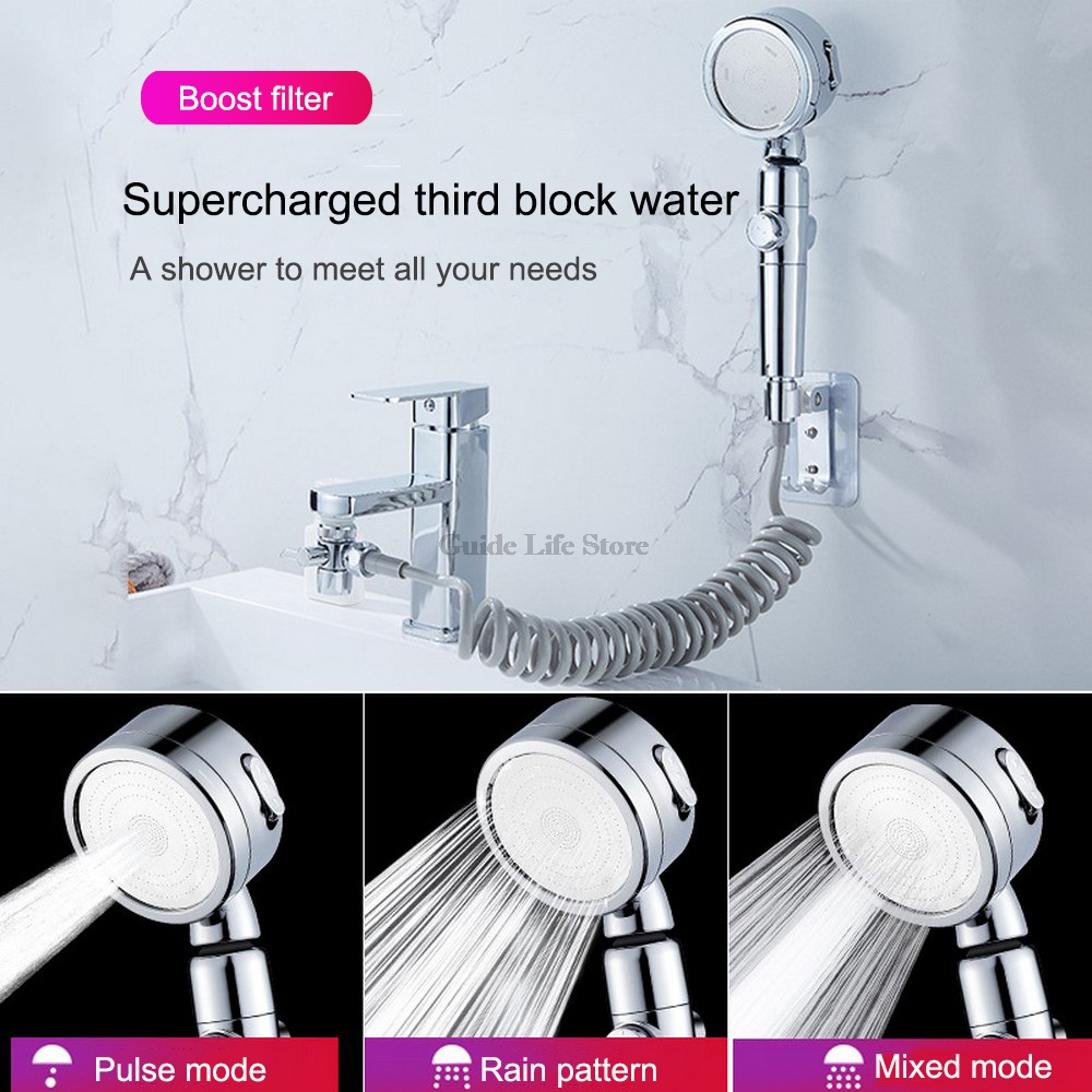Washbasin basin faucet external shower toilet handheld filter telescopic small sprinkler set shampoo room artifact