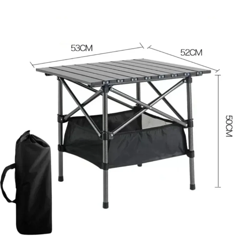 Utomhus fällbord lätt att installera campingbord aluminiumlegering lätta picknickbord bärbara förvaringsbord äggrullar långa skrivbord: Djup lila