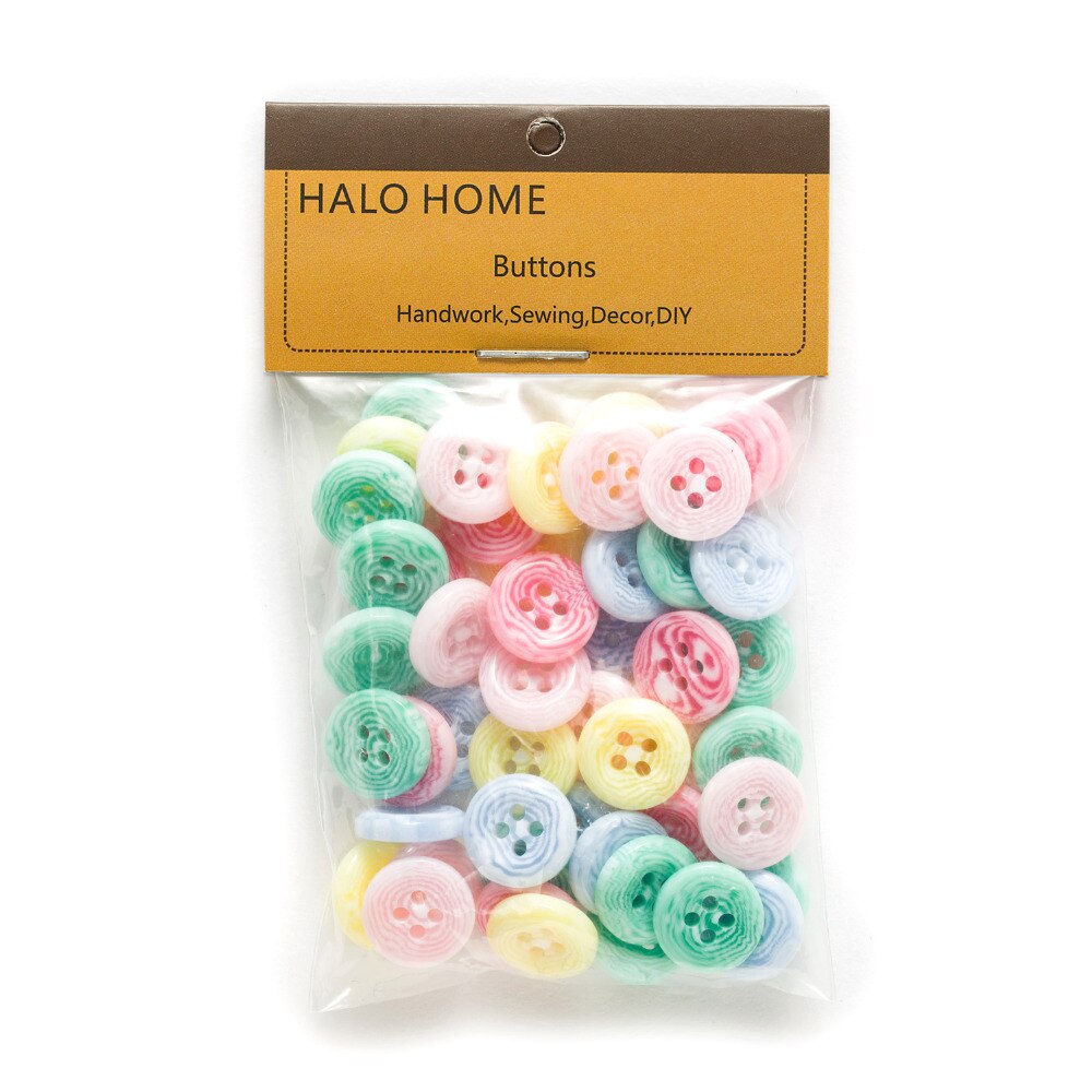 Stely 50 Stuks Gemengde Ingebed Inline Patroon Hars 4 Gaten Naaien Kleding Resin Knoppen Scrapbooking Card Making Diy 13mm