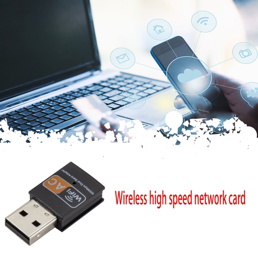 AC600M Dual-band USB Wireless Network Card 5G Mini 2.4G External 8811 Chip Practical WiFi Receiving Adapter