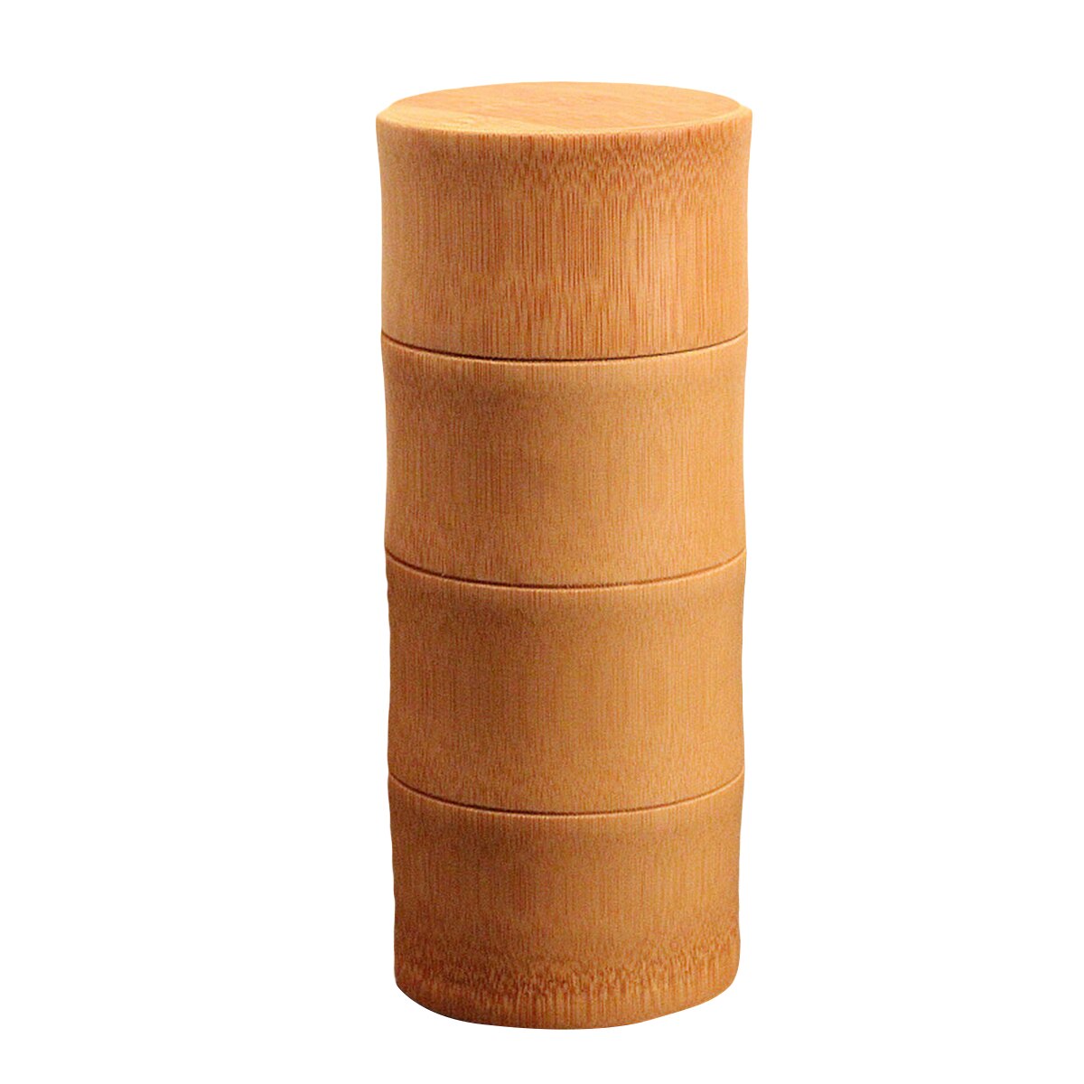 Natural Bamboo Tea Can Tea Canister Storage Boxes Travel Sealed Portable Tea Coffee Container Small Jar Caddy Organizer: XL