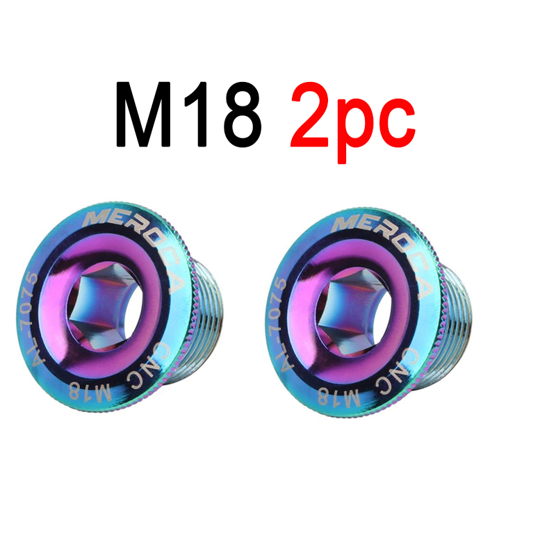 MTB Hollowtech Crank Bolt M18 M19 M20 Mountain Bike Crank Cover Crank Arm Bolt For IXF: SKY BLUE