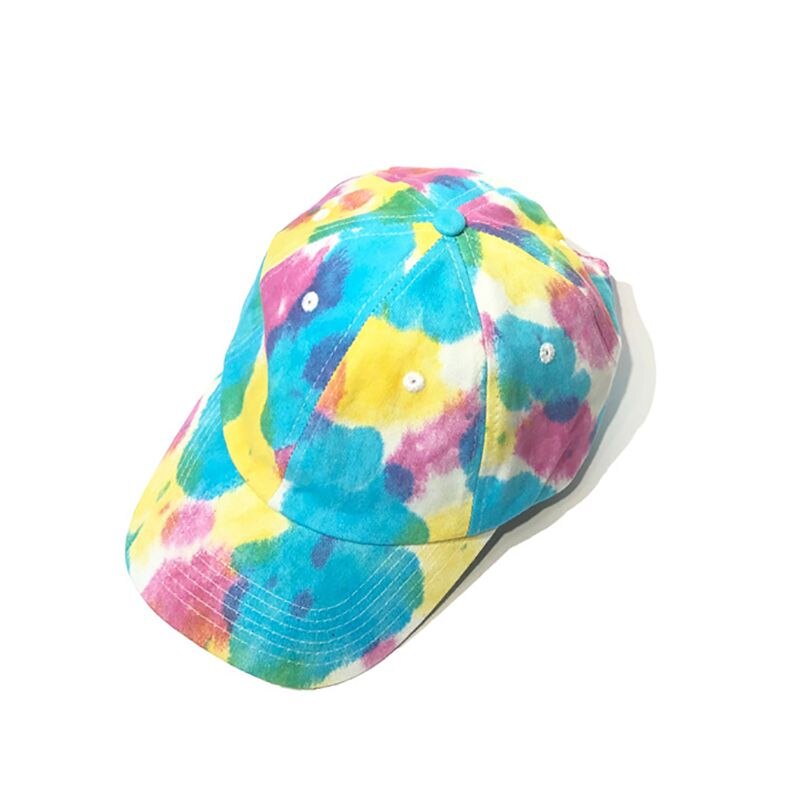 Unisex Solid Color Baseball Cap Outdoor Tie-Dye Cap Sun Hat Adjustable Sports Caps Accessories