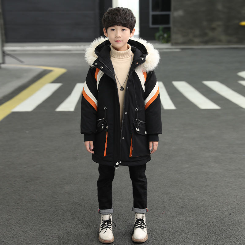 Meninos inverno acolchoado outerwear crianças longo engrossado quente para baixo jaquetas acolchoadas 2020 novas jaquetas de inverno roupas dos miúdos 10 11 anos