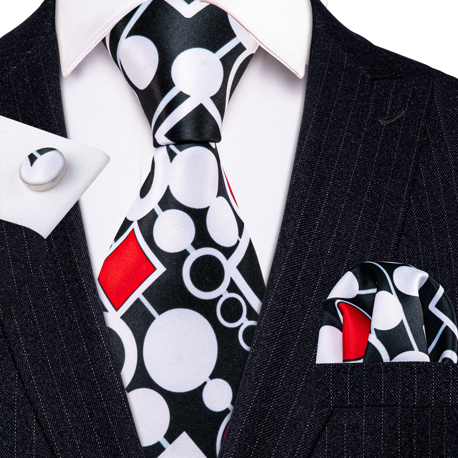 Men Necktie 100% Silk Mens Tie 7 Colors Print Ties For Men Wedding Barry.Wang Business Style Tie LS-07: LS-1209