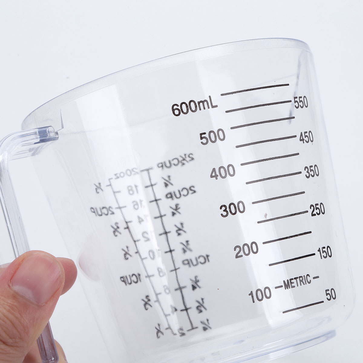 Plastic Clear Graduated Measuring Cup with Handle For Restaurant Cooking Baking Tools Kitchen Utensils Liquid Measure Jug Cup
