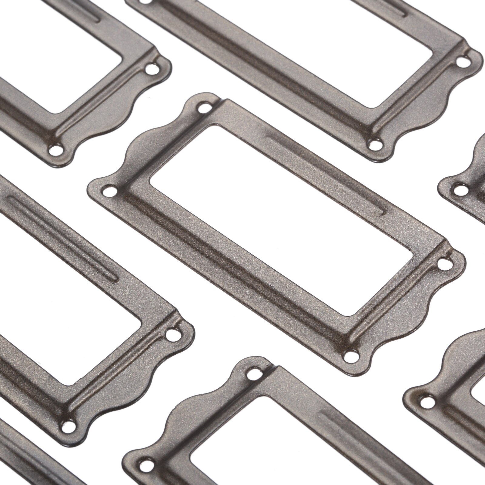 10Pcs Antiek Messing Metalen Label Pull Frame Handvat Bestand Naam Kaarthouder Meubels Hardware Voor Meubels Kast Lade 64*31Mm