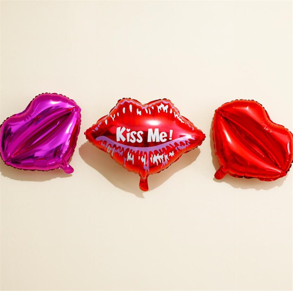 Sexy Rode lippen vorm ballonnen Kus Me Rode lippen folie ballonnen valentijnsdag bruiloft decoratie opblaasbare ballonnen cartoon hoed