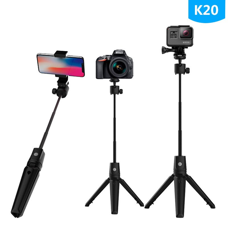 Ilict Model K05 Bluetooth Selfie Stick trípode Live Photo Shoot Selfie Stick Bluetooth Remote: K20 Aluminum Alloy Material of 100cm