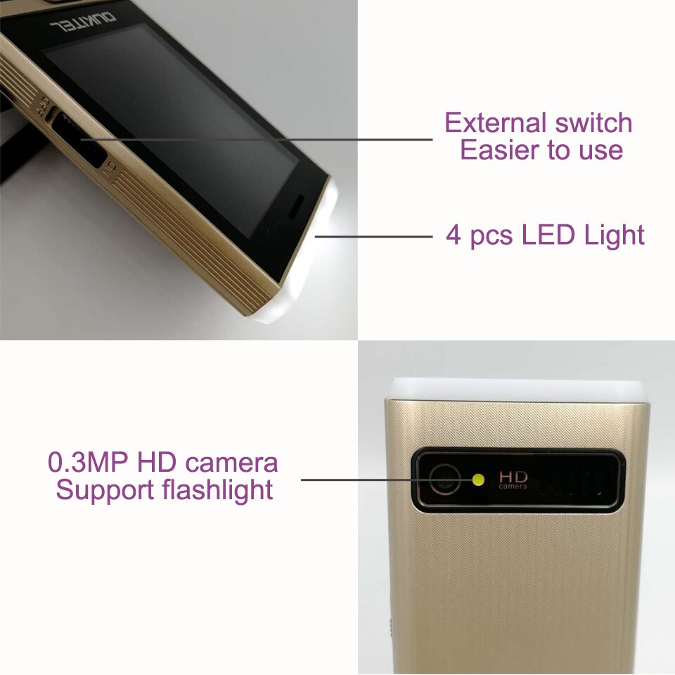 Oukitel L2801 telefon komórkowy 2.8 cala 2800mAh potrójna karta SIM starszy starszy mobilny aparat telefoniczny muzyka Bluetooth Java odtwarzacz MP3 latarka