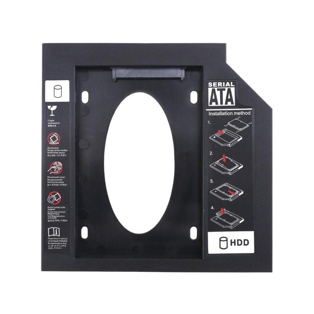 Soporte ultradelgado para portátil de 7 a 12mm ranura para unidad de Cd, Hdd, Ssd, disco duro Sata de plástico, Bahía óptica con Sc