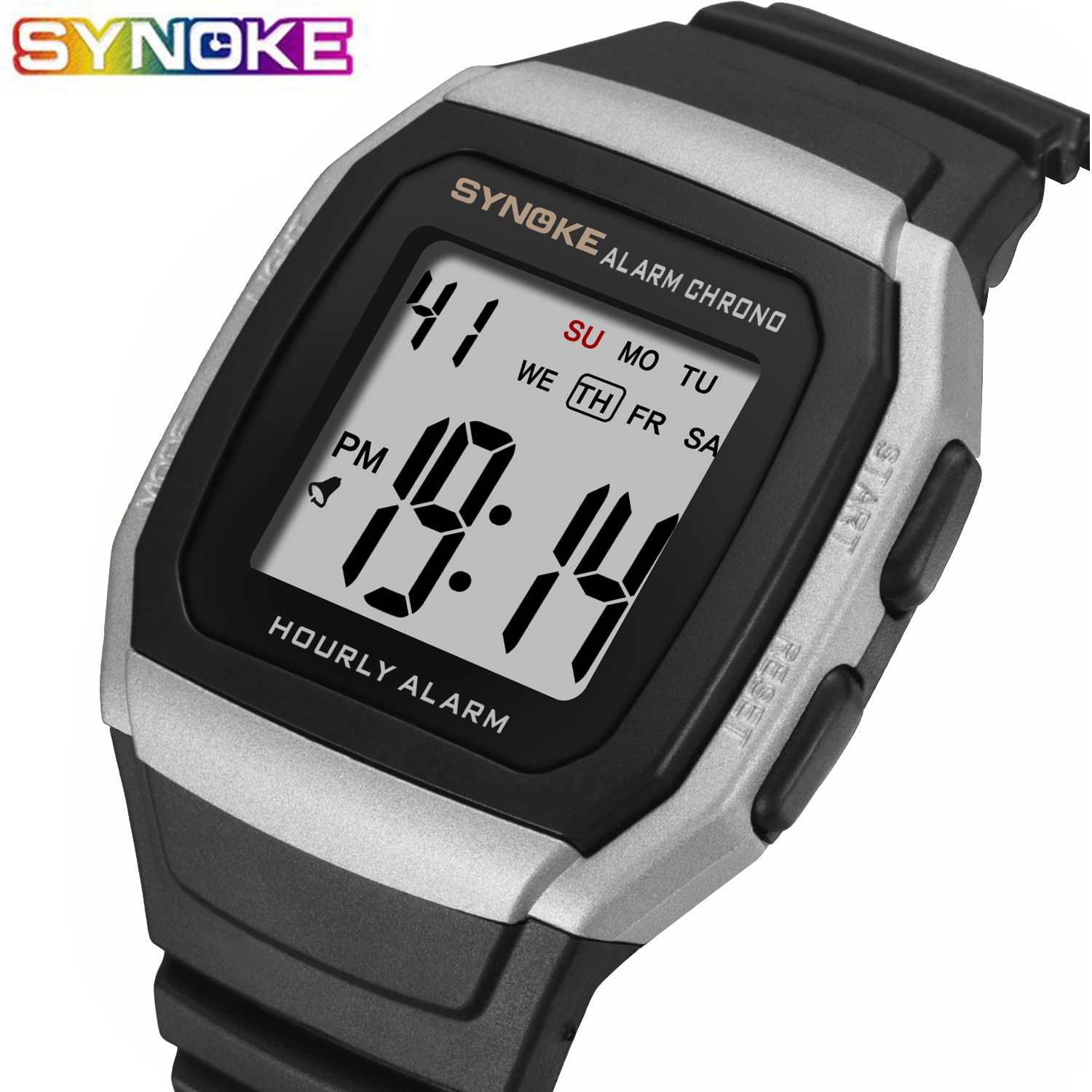 Synoke Sport Horloges Reloj Digitale Hombre Leven Waterdichte Horloge Man Led Digitale Plastic Casual Klok Voor Relog Hombre