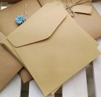 Square Kraft Paper Envelope CD Card Enclosure Envelope 10pcs/lot 13.5*13.5cm: Default Title