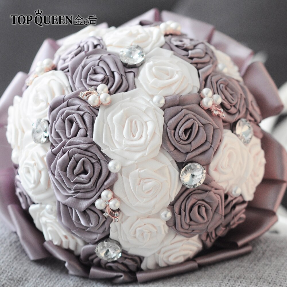 TOPQUEEN F2-A Bruiloft bloemen voor bruid Boeket voor de bruid kunstbloemen Boeketten voor vriendin Zijde bloem boeket