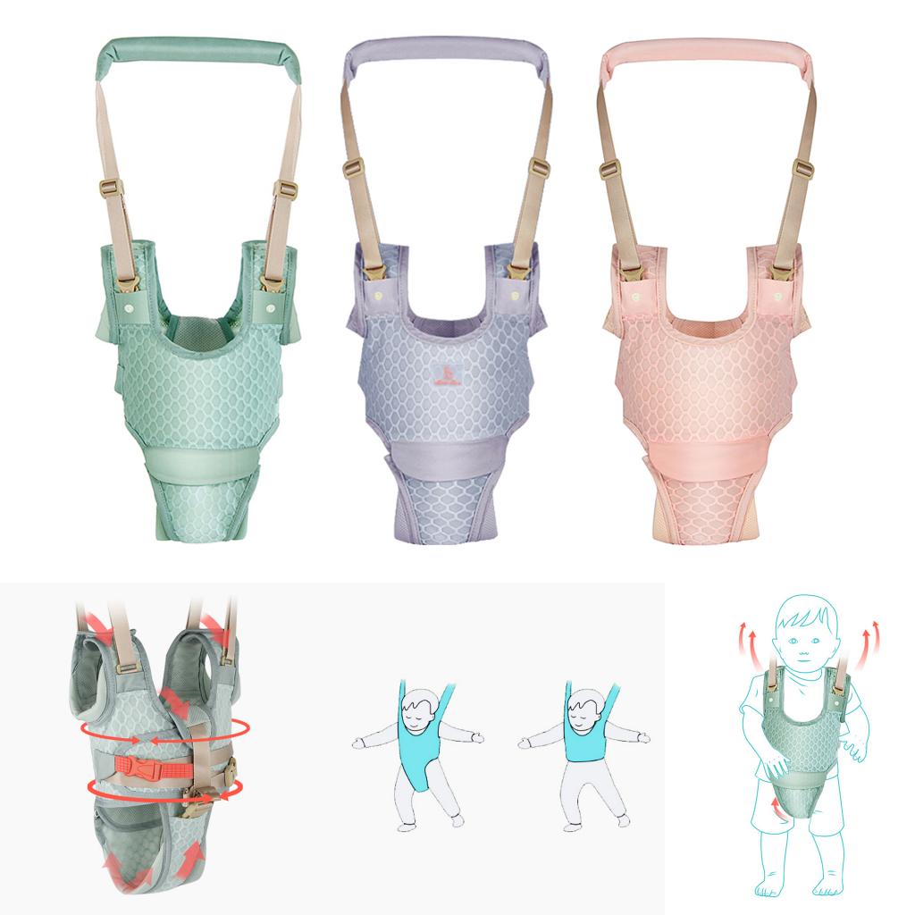 Duurzaam Loopstoeltje Peuter Harness Assistant Rugzak Kinderen Kids Wandelen Leren Riem Stand Up Riemen Strap