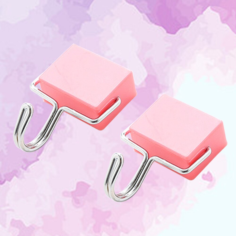 2 Pcs Super Suction Magnetic Hooks Kitchen Refrigerator Powerful Magnet Hanging Hooks (Yellow)