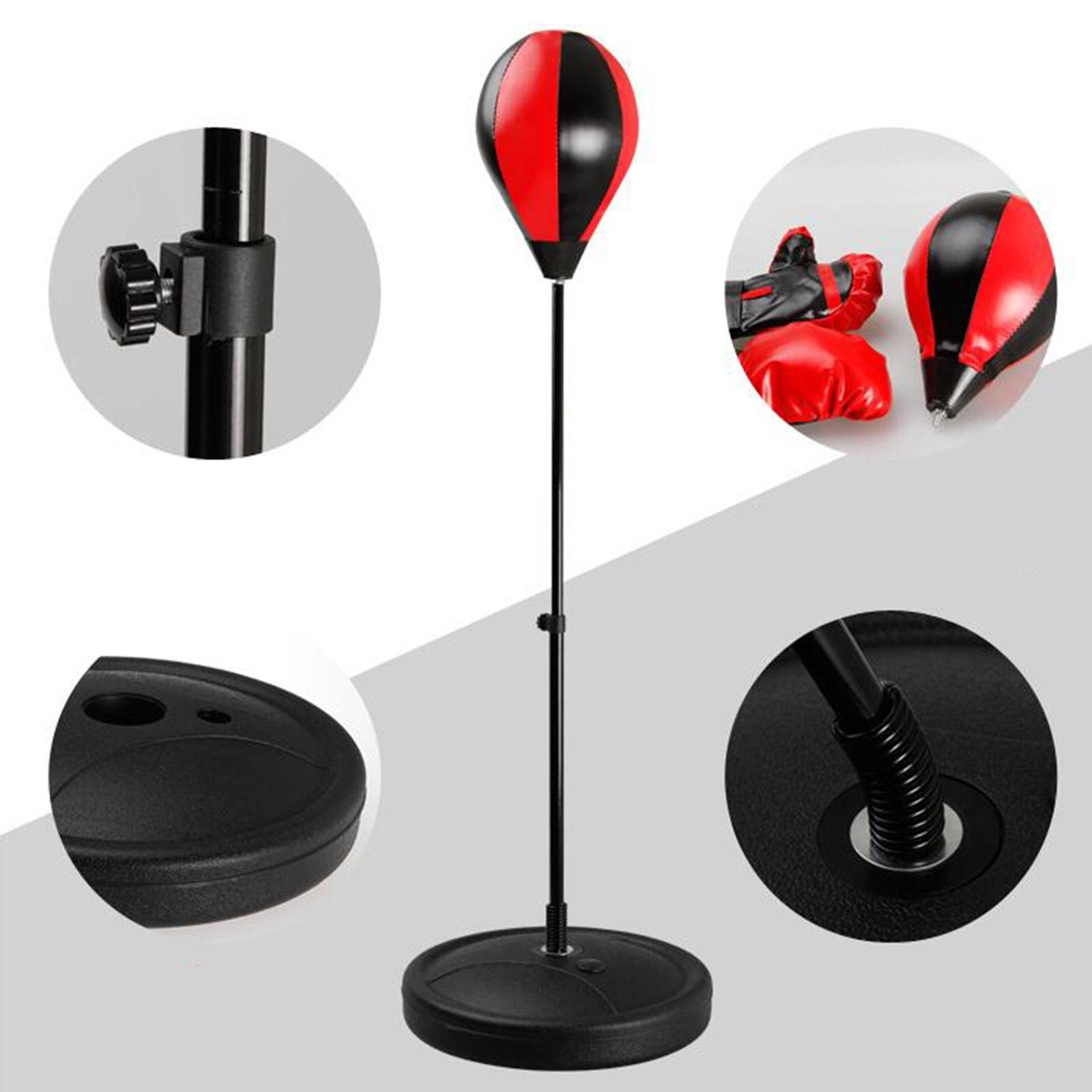 Adjustable Height Kids Teenagers Punching Ball Bag Speed Boxing Sports Set Fighting Game With Gloves Kids Boxing Set