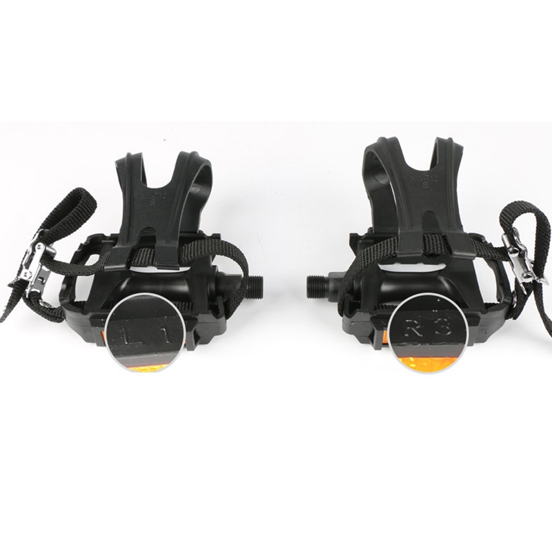 Pedały rowerowe z klipsami i paskami na kolarstwo na świeżym powietrzu i wewnątrz stacjonarne wrzeciono rowerowe rowerowe uniwersalne pedały