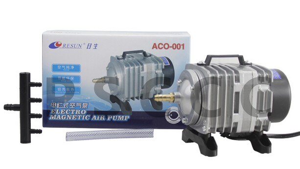 18W RESUN ACO-001 mini electromagnetic air compressor for aquarium fish tank hydroponics air aerator 4 outlet oxygen air pump: RESUN ACO001 / UK adapter plug