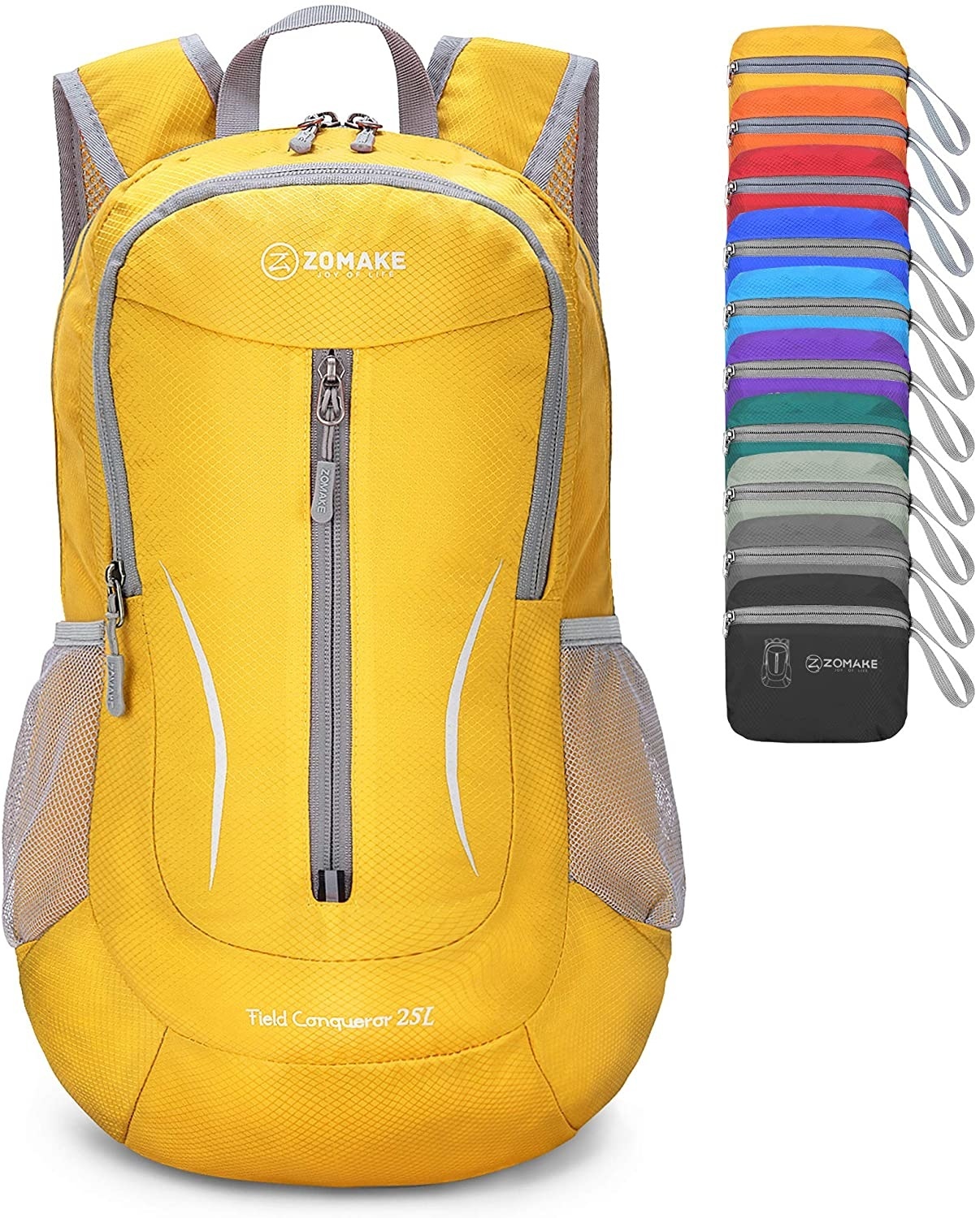 Zomake-Mochila pequeña, ligera de 25 litros, puede sostener, adecuada para mujeres y hombres: Yellow.