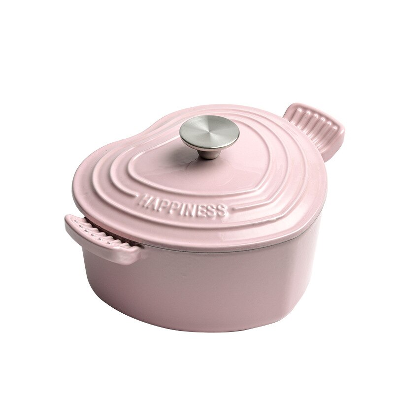 Steelpan Emaille Pot Non-stick Pot Hartvormige Kookgerei Gietijzeren Pot Keuken Accessoires Koken Gereedschap