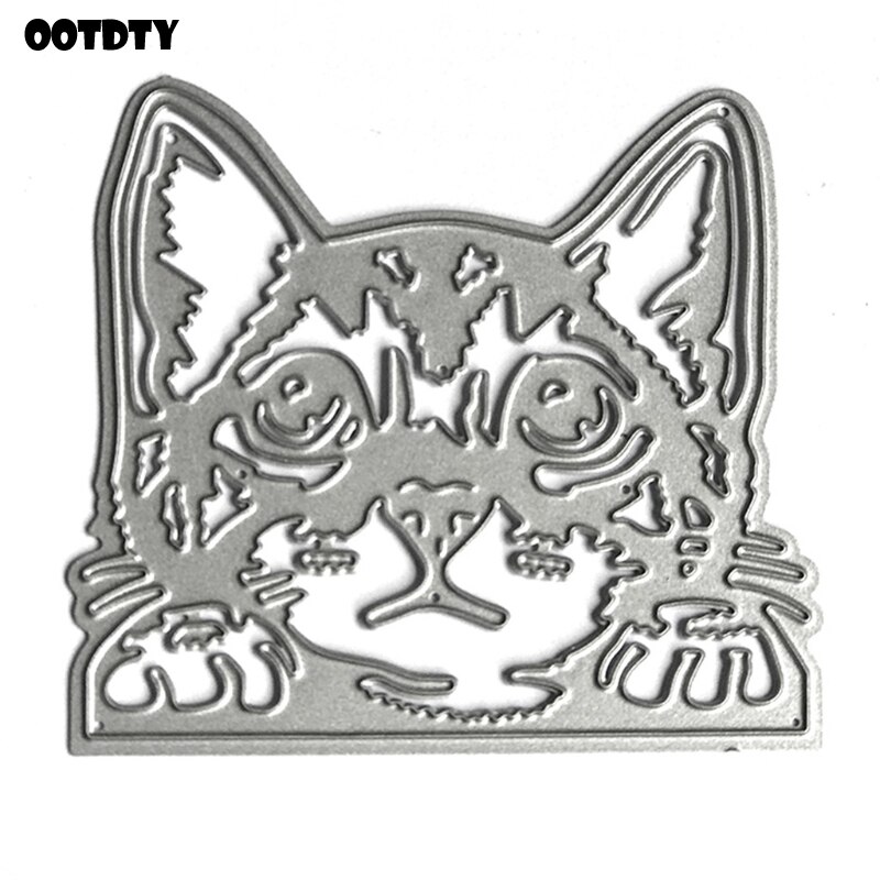 Lying Cat Metal Cutting Dies Stencil Scrapbooking DIY Album Stamp Paper Card Embossing Decor Craft Dies for: 27