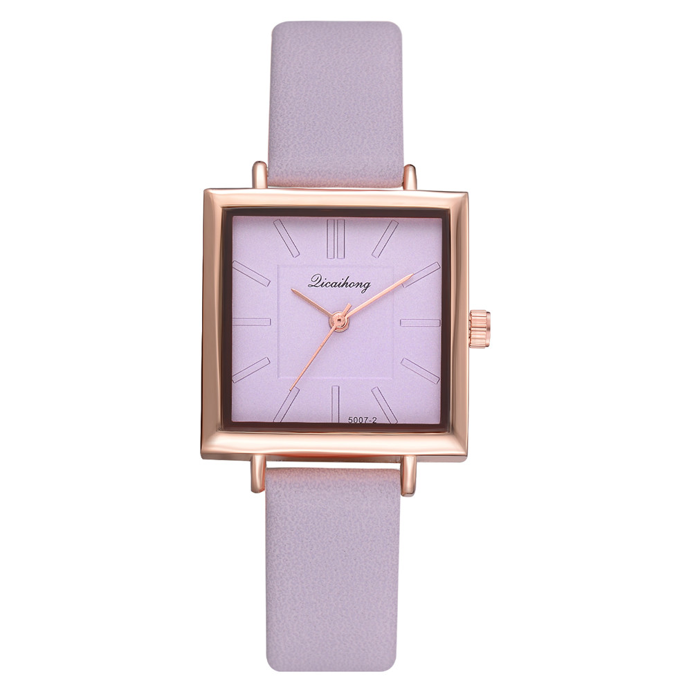 Relojes Montres Femmes de lujo para Mujer, relojes de pulsera digitales con correa de Cuero Luminoso, Reloj de pulsera informal de negocios, Reloj de vestir para Mujer: Morado