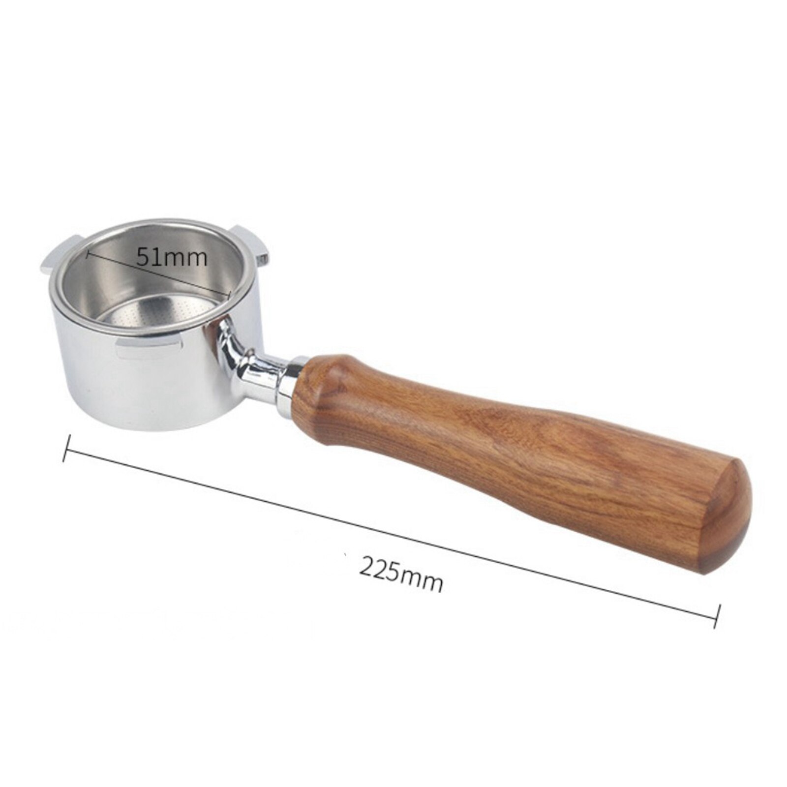 Portafiltro sin fondo para cafetera Delongh, reemplazo de 51mm