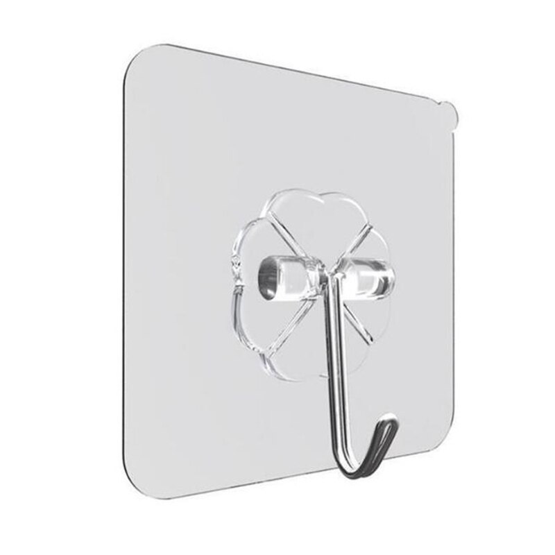 Hook Hanger Strong Adhesive Kitchen Bathroom Bedroom Hanging Door Wall Paste Coat Hats Plug Acrylic Thickening Hooks Rack