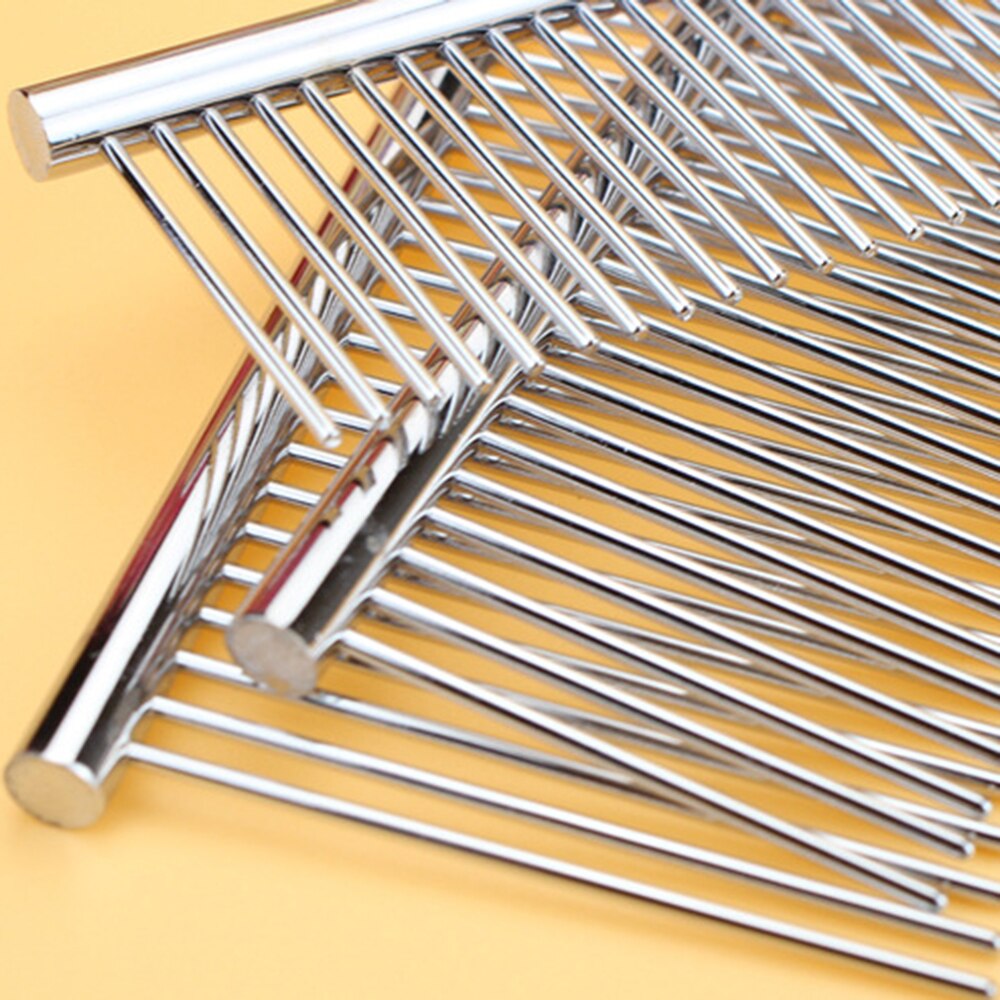 Herramienta de belleza para mascotas súper Surdy, duradera, para mascotas, gatos, cachorros, pelo largo, corte de pelo, plata, peine antiestático