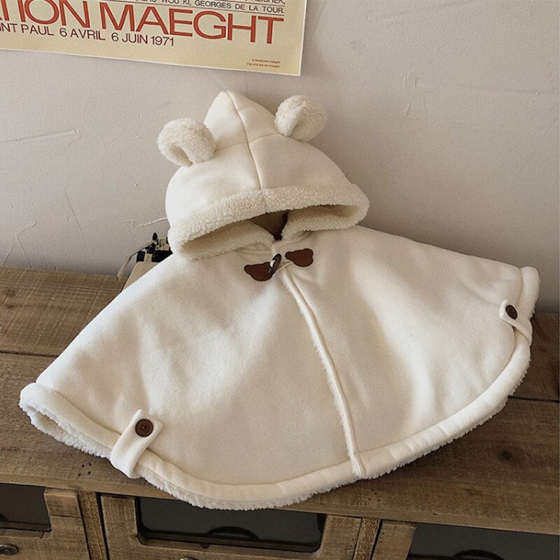 Baby Baby Jongens Meisjes Beer Oren Capuchon Mantel Peuter Kids Cape Bovenkleding Kleding Baby Dikke Truien Winter Warm Jasje