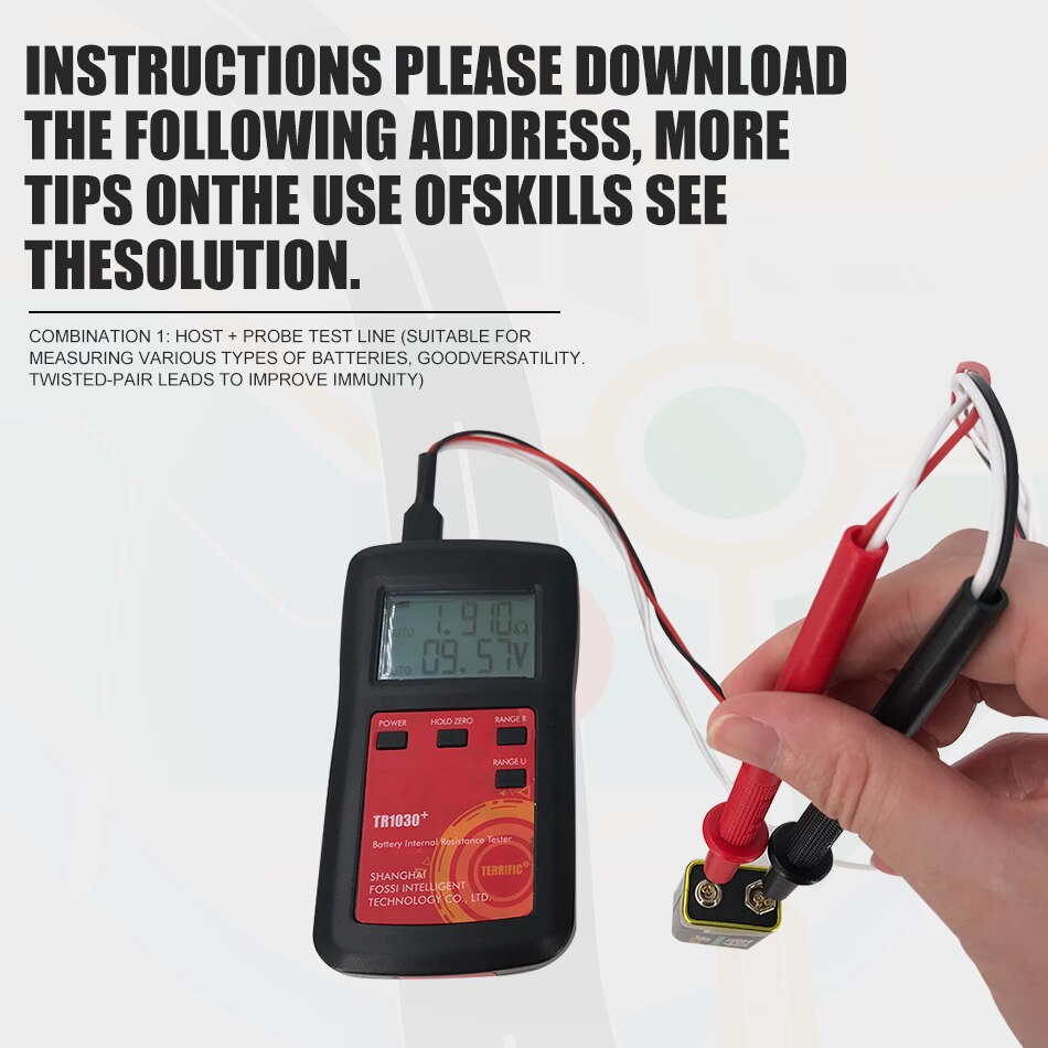 TR1030 Lithium Battery Internal Resistance Tester YR1030 18650 Nickel Hydride Lead Acid Alkaline Battery Tester Combination 1