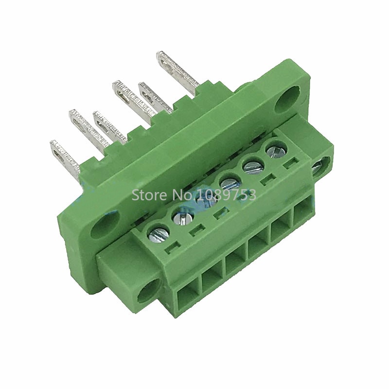 5Sets 3.81MM pitch Through wall plug in terminal blocks 15EDG 3.81 2/3/4/5/6/7/8pin Plug + Pin Header Socket set
